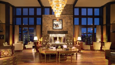 Apres ski in front of a roaring fire