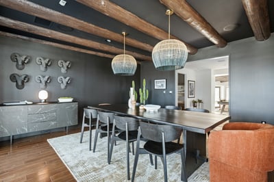 Expansive formal dining room perfect for entertaining