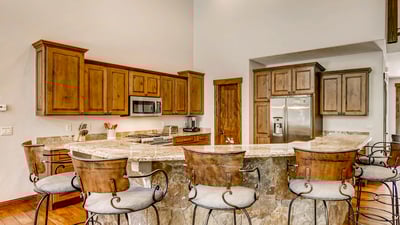 Kitchen with seating for 6