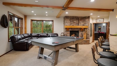 Billiards in rec room