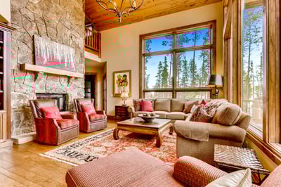 Great room with fireplace