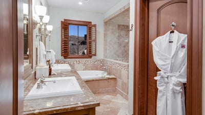 Primary ensuite in upper level