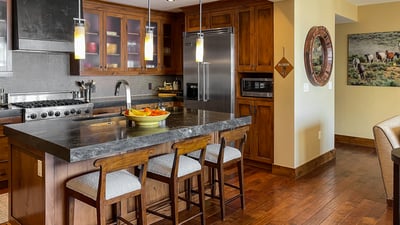 Kitchen with extra seating