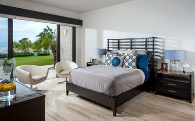 Enjoy plush cushions and lavish linens that will help you sleep through the night