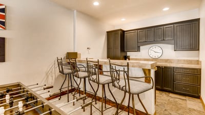 Lower level Family room bar