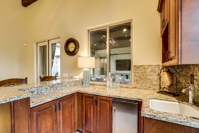 Wet bar located off the living room