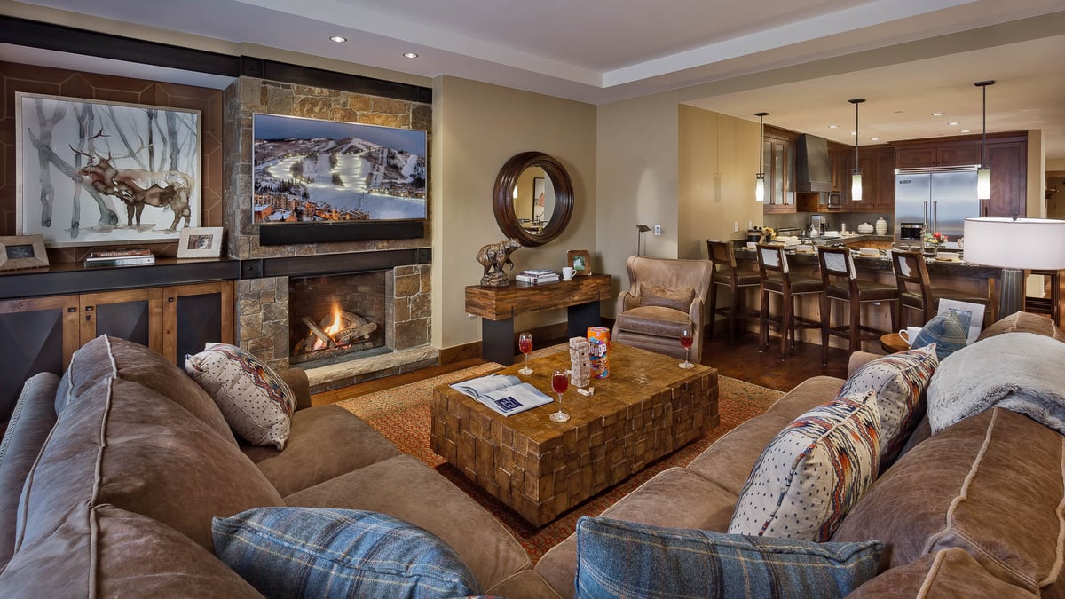 Living Room with Cozy Fireplace - Image 1