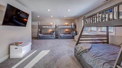 Coolest bunkroom ever on lower level