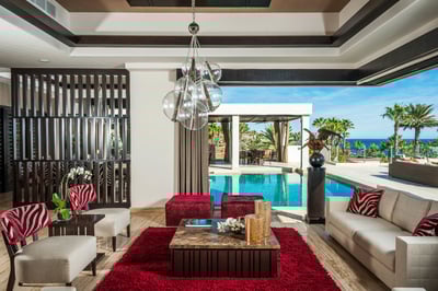 No doors block the view from the inside of Villa Renata