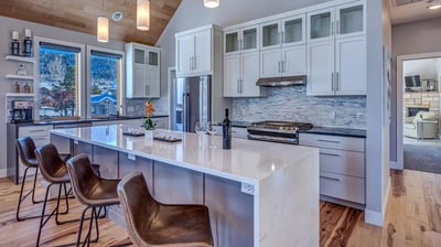 Kitchen bar seating for four