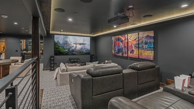 Theater room on lower level