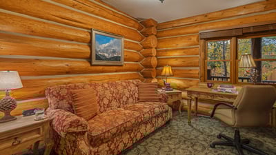 Main Level - Office on main level with queen sleeper sofa
