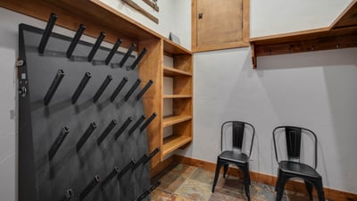 Boot dryers on lower level