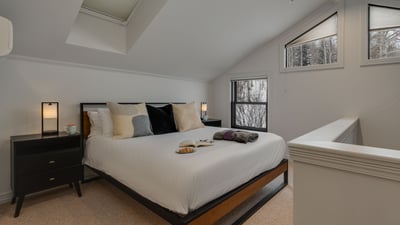Loft bedroom king bed