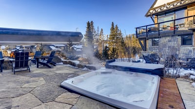 Hot tub on patio