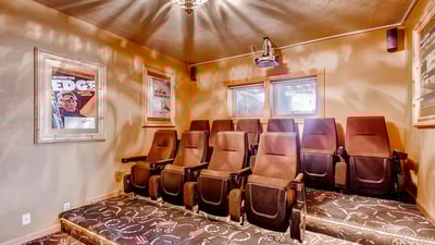 Theater room on lower level