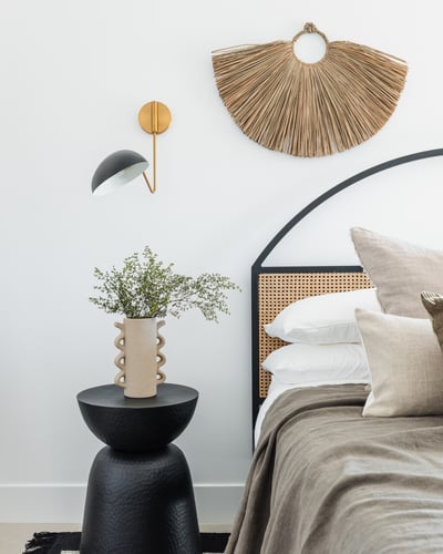 Circle bedroom with king bed and Jack n Jill bathroom