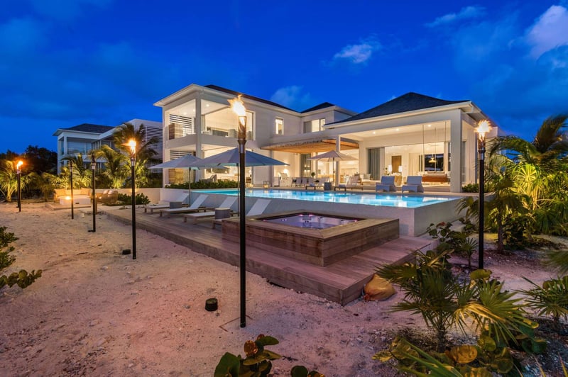 Beach Enclave Grace Bay 5 BDM Beachfront Villa