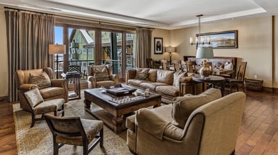 Great room has balcony access