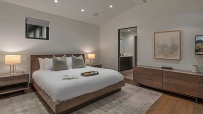 Primary king suite on upper level