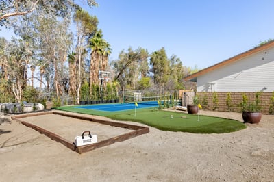 Your own private Pickleball court! Enjoy a round of putt-putt or show off your skills at bocce ball 