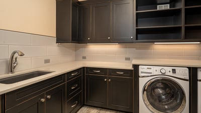 Lower level laundry room