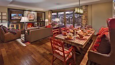 Dining area with seating for 8