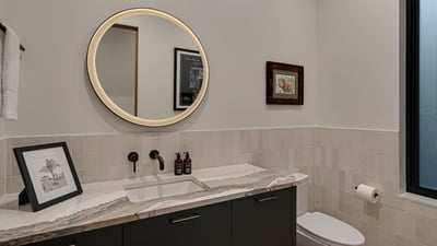 Powder bath on main level