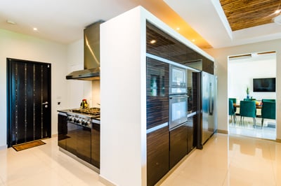 Plenty of space to cook in the fully-equipped modern kitchen!