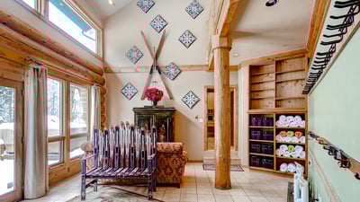 Mudroom with access leading to ski run