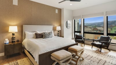 Primary suite with great views
