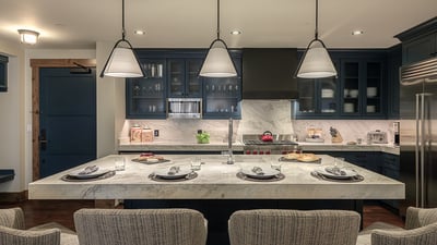 Kitchen with bar seating
