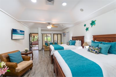 #10. Queen beds, AC, Living, Ensuite Bathroom