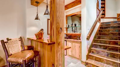 Wet bar on lower level