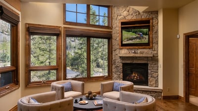 Cozy seating area kitchen