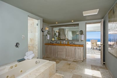 Each one of the ten bathrooms in this home will become your own personal spa