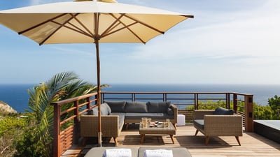 Outdoor Lounge: Outdoor living area on the terrace facing the view. Perfect place to take a coffee.&