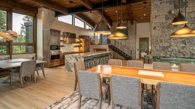 Dining area and kitchen