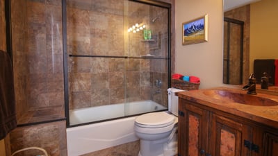 Shared hall bath on lower level