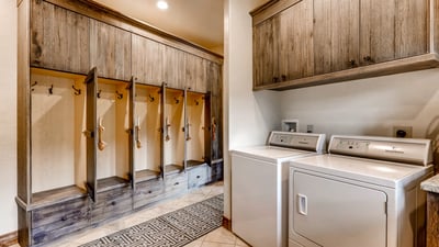 Mudroom and laundry room