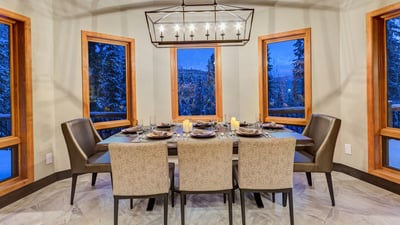 Seating for eight at this elegant dining table