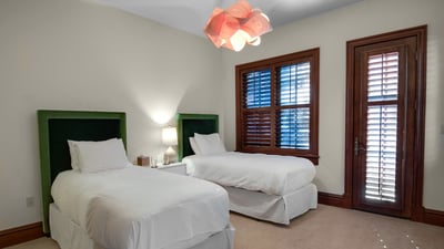 Double twin suite on lower level with lower patio access