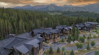 Ski area in the background