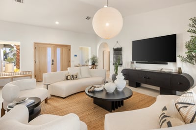 Step back inside to the large great room and cozy up in one of many lounge areas to relax with frien