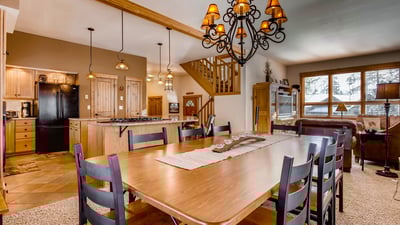 Dining area opens to kitchen