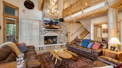 Great room with fireplace