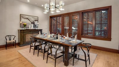 Dining area with seating for 8