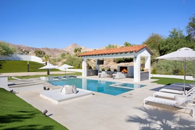 Outdoor bar and cabana seating