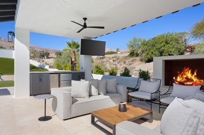 Outdoor bar and cabana seating