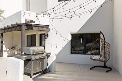 BBQ grill and cooking area